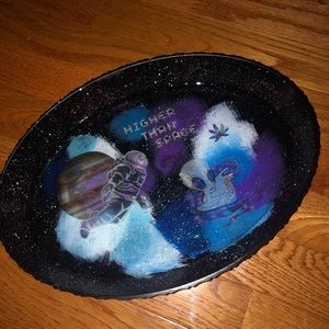 Black/Purple/Blue Space Themed Rolling Tray